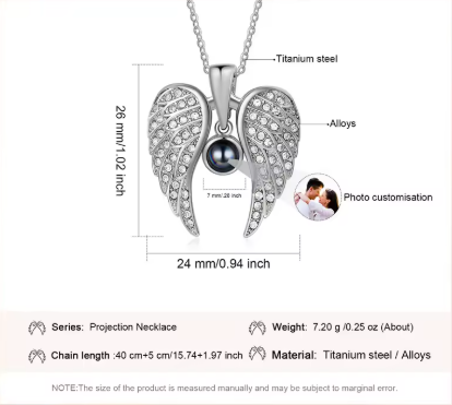 🕊️ Collar Ángel Guardián con Foto